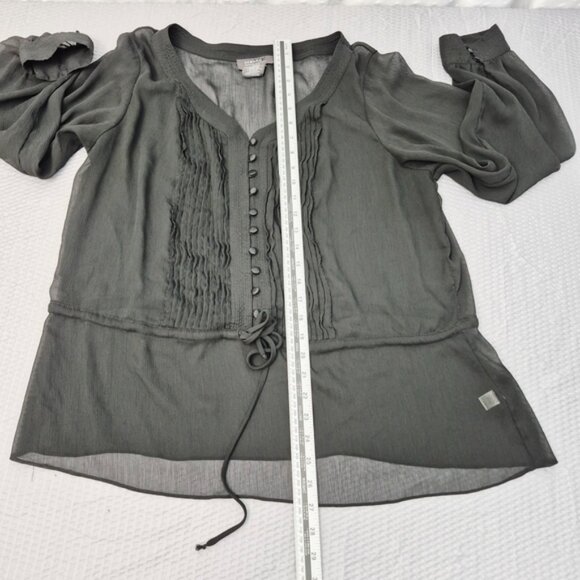 George ME sheer black lightweight blouse, long-sleeved top plus size 2xl - Picture 10 of 10